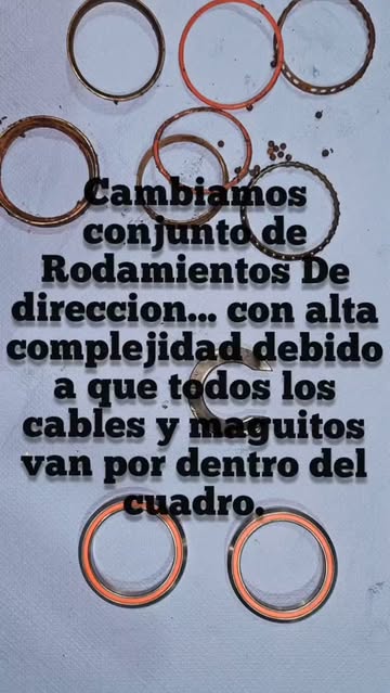 Cambiamos rodamientos y todos los manguitos y cables por dentro del cuadro .....